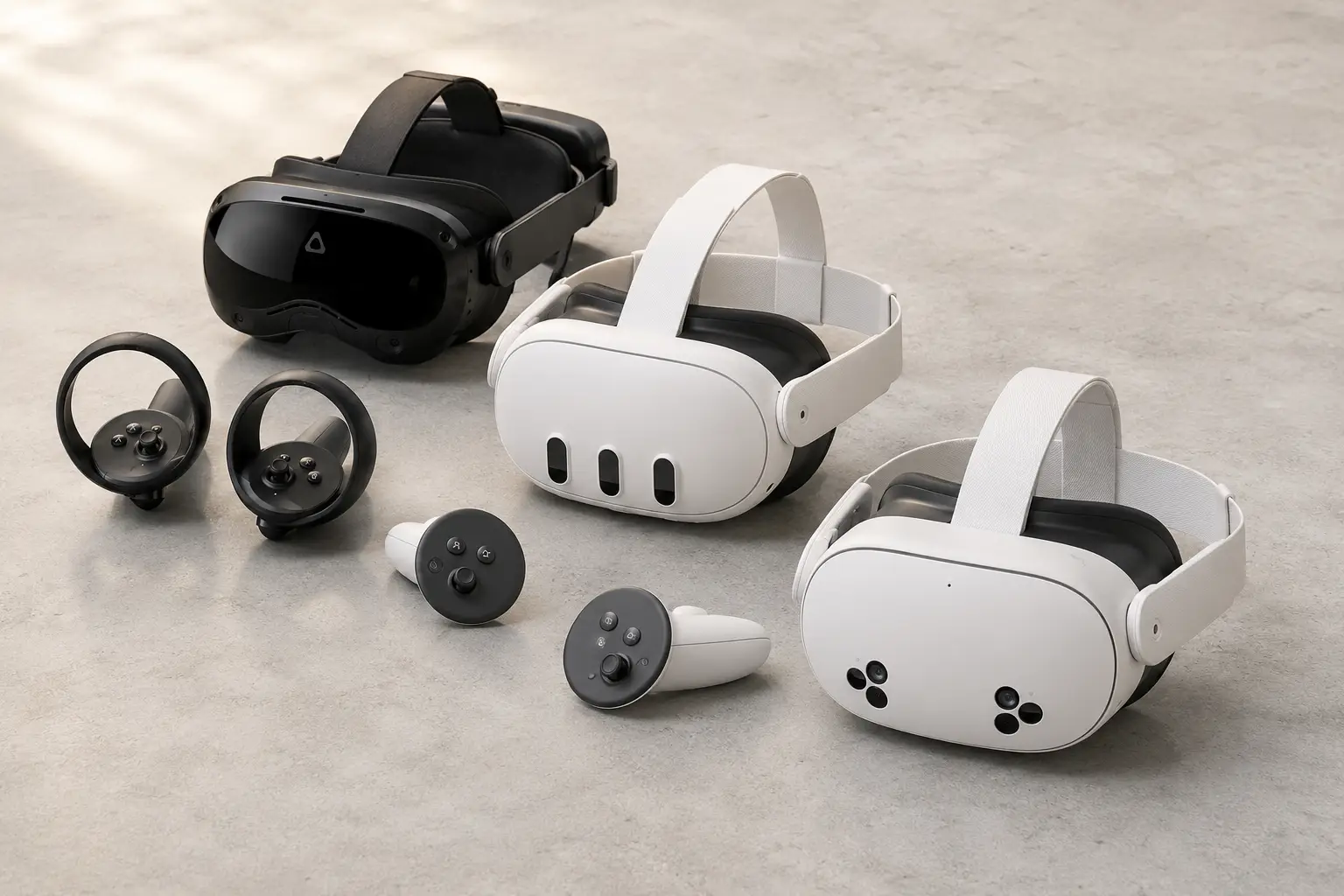 Meta Quest and HTC VIVE headsets ready to use