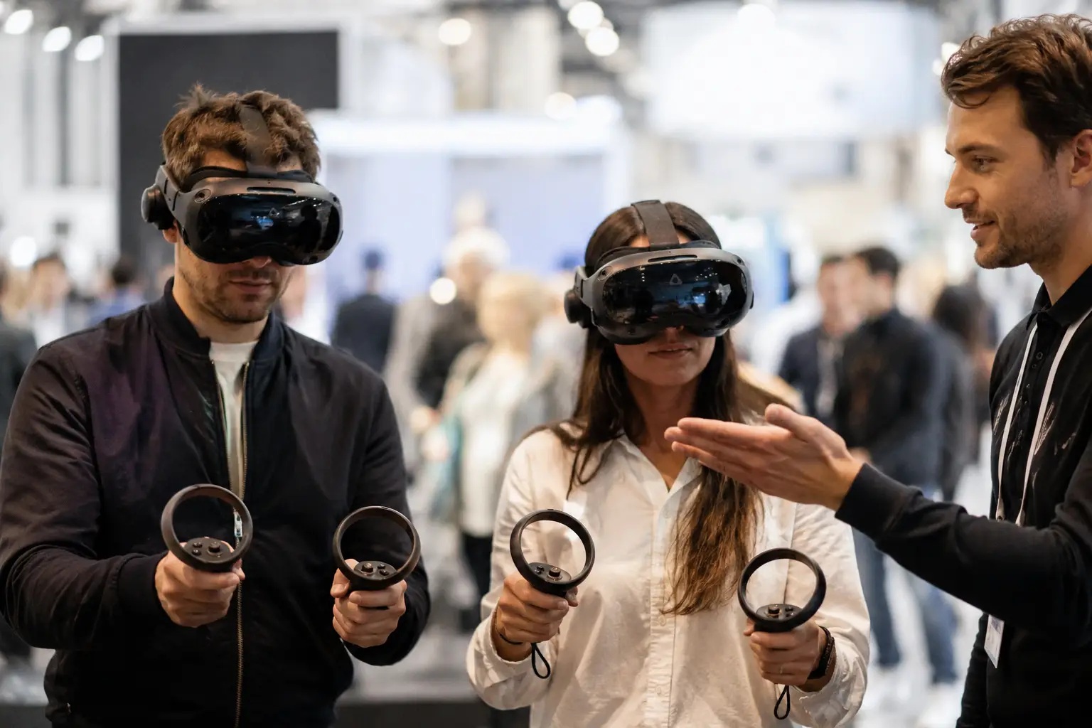 Photo: team in a VR session at an event